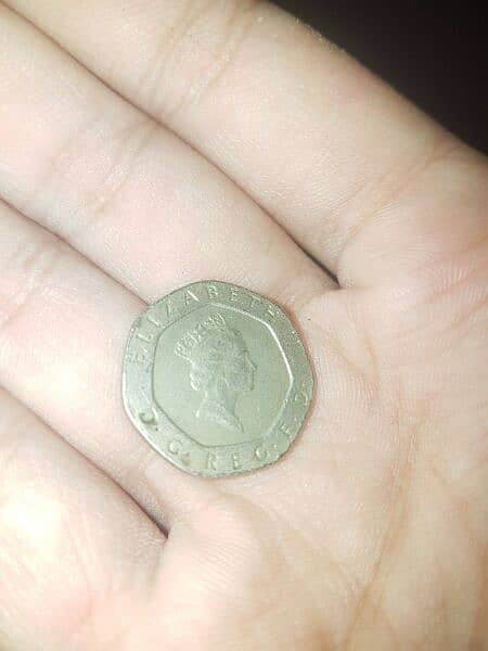 rare coin of british  of 1989  twenty  PENCE 1