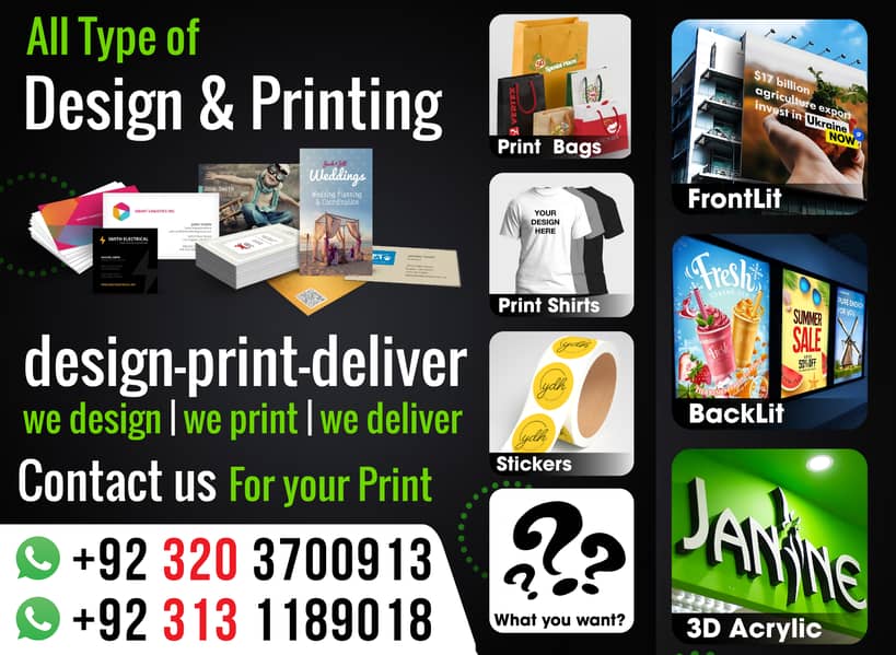 3D Panaflex, Printing Flyer, Card, Bags, Steel Plates Name Plates 18