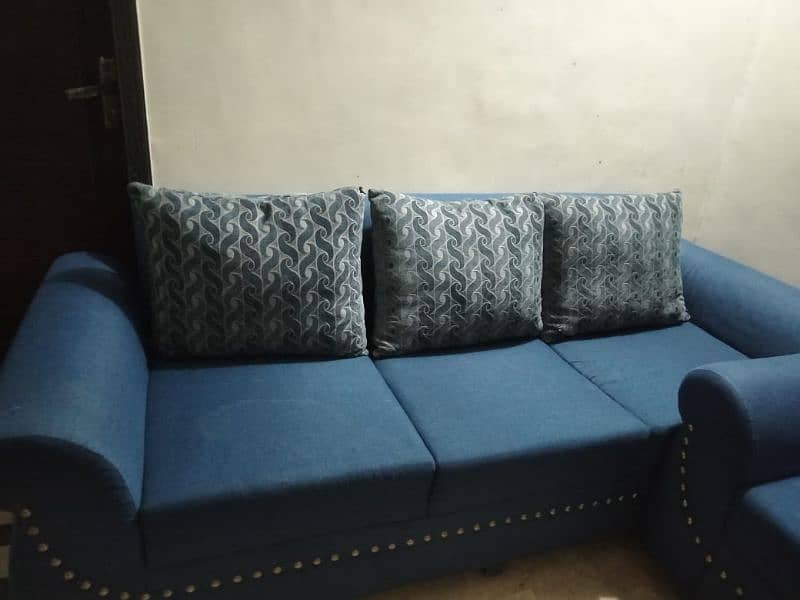 1+2+3 = 6 seater sofa set with 6 large chosion 1