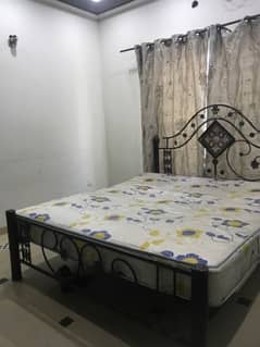 double iron bed with spring meterace