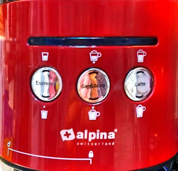 Alpina Coffee Espresso Machine Red colour 1