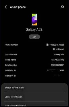 Samsung Galaxy A52 03224540535