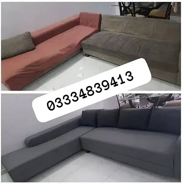 sofa repair /sofa set / L Shape for sale / fabric change /sofa poshish 6