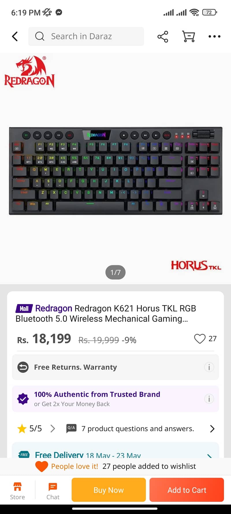 RGB wireless  mechanical  keyboard 8