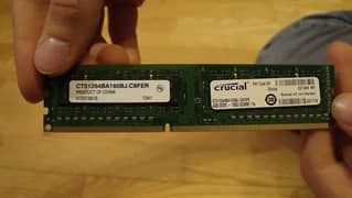 4GB DDR3 1600MHz UDIMM 1.5V II Crucial Brand Memory 0