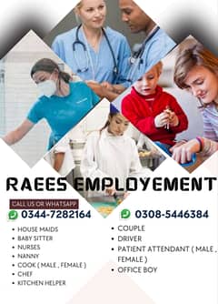 Maids / House Maids / Driver / Patient Care / Nanny / Baby Sitter