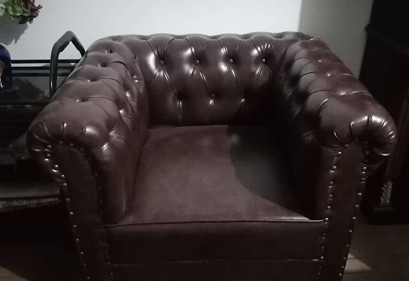 Leather sofa set/Chesterfield Sofa/5 seater sofa/sofa set 4