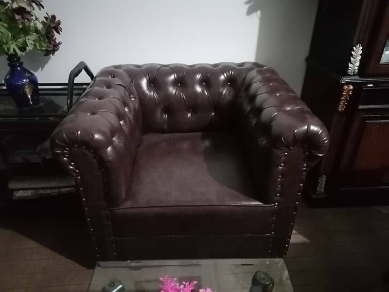Leather sofa set/Chesterfield Sofa/5 seater sofa/sofa set 3