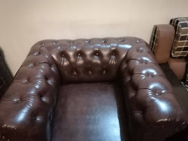 Leather sofa set/Chesterfield Sofa/5 seater sofa/sofa set 5
