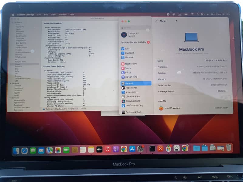 MacBook Pro 2017, Display 13″, core i7, 16GB ram, 1TB SSD 1