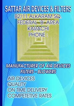 Top Air Distribution Solutions Karachi | Sattar Air Devices & Filters