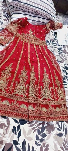 Embroidered Branded Red Maxi/long frock for Nikkah brides/ Formal 4