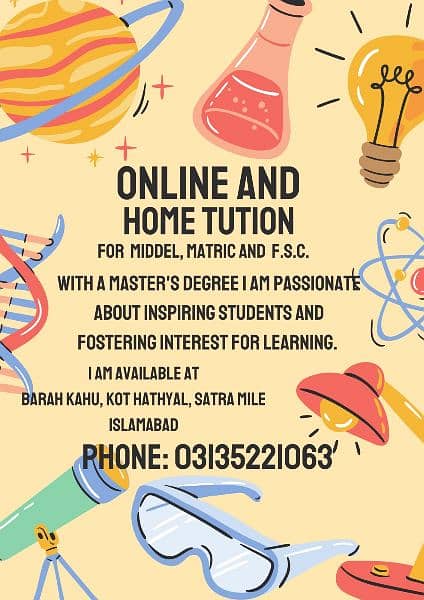Home and online tutor 0