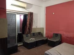 flat for rent in valencia town A Block 1 bed attache bath sami furnished