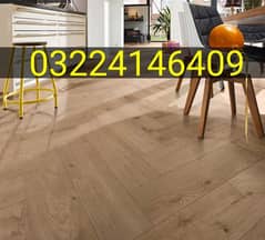 Herringbone Wooden floors/ wallpaper/ blinds/ carpet tiles flooring. 0