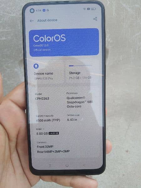 Grab the oppo f21 pro! 8+4 RAm,128 GB ROM Excellent condition Full box 4