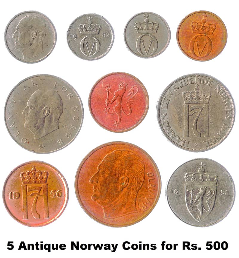 Antique Norway, Spain, Finland,Denmark,Sweden,Netherland,Belgium Coins 10