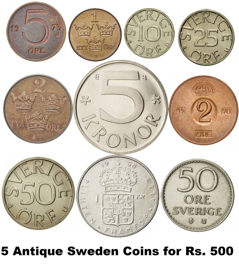 Antique Norway, Spain, Finland,Denmark,Sweden,Netherland,Belgium Coins 17