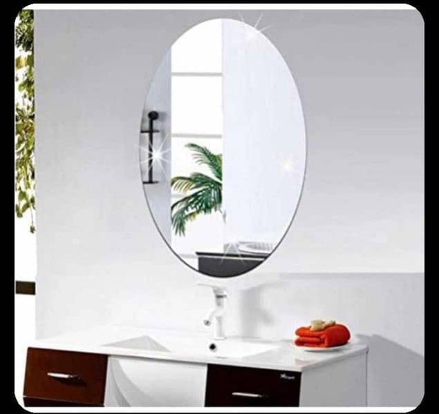unbreakable Mirror with discount price Ovel shape and apple shape 1