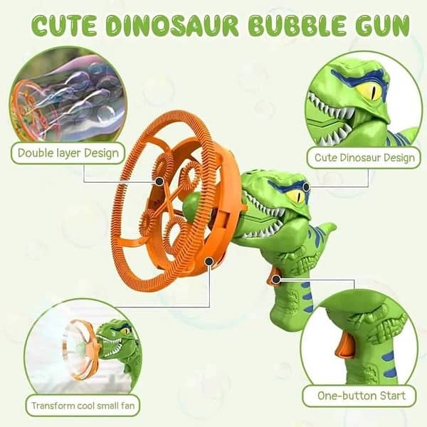2in1 kids Big Dino bubble machine 2