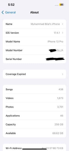 Iphone 13 pro 256 GB 6