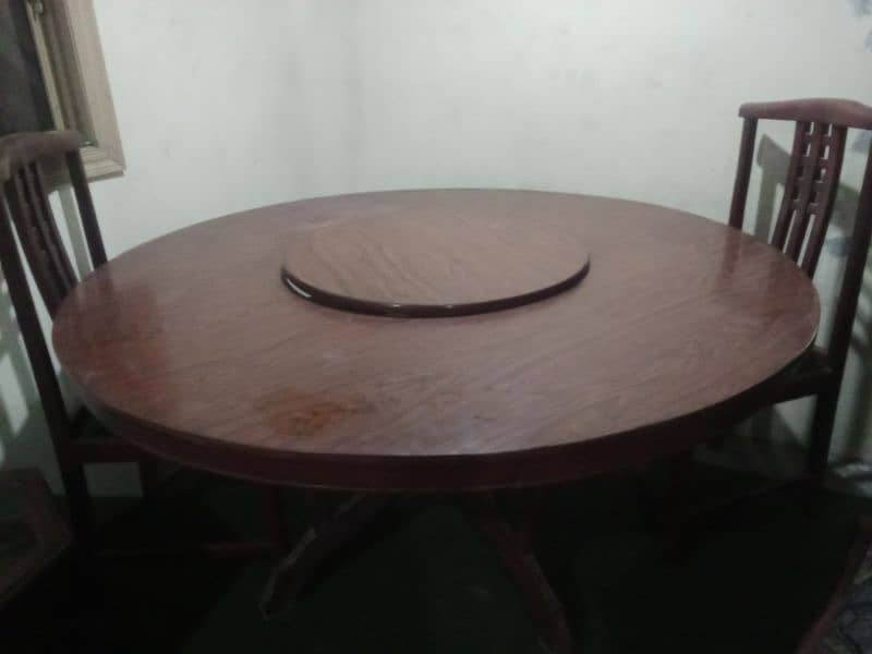 Wood Dining table with chairs 1