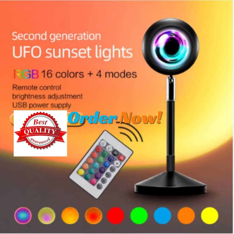 Atmosphere RGB Sunset Lamp Projector 16 Colors Changing RGB Remote Con 4