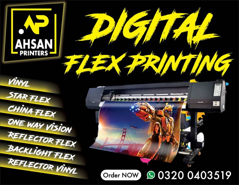 Flex Printing/Visiting Card/Bill Book/Sign Board/Stamps/Letterhead 0