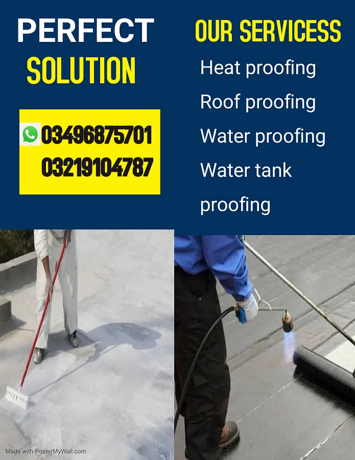 Heat proofing/Roof Waterproofing/Water Tank Proofing/leakage seapage 5
