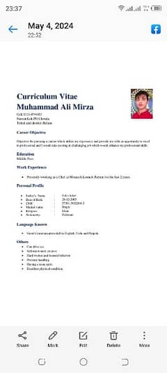 chef Muhammad Ali Mirza