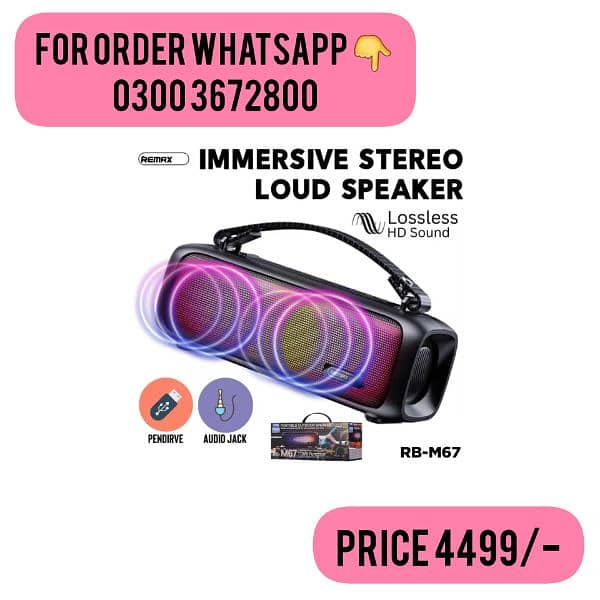 JOY ROOM ML03 Transparent RGB Wireless Speaker 4