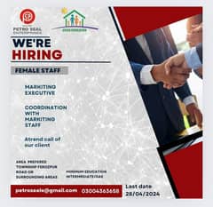 we need 2 females for reception