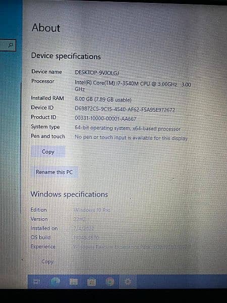 Dell core i7 3rd gen 128ssd 500gb hd 8gb ram 3