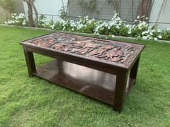 African Carved Center Table