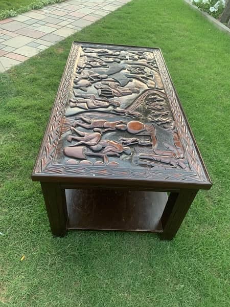 African Carved Center Table 1