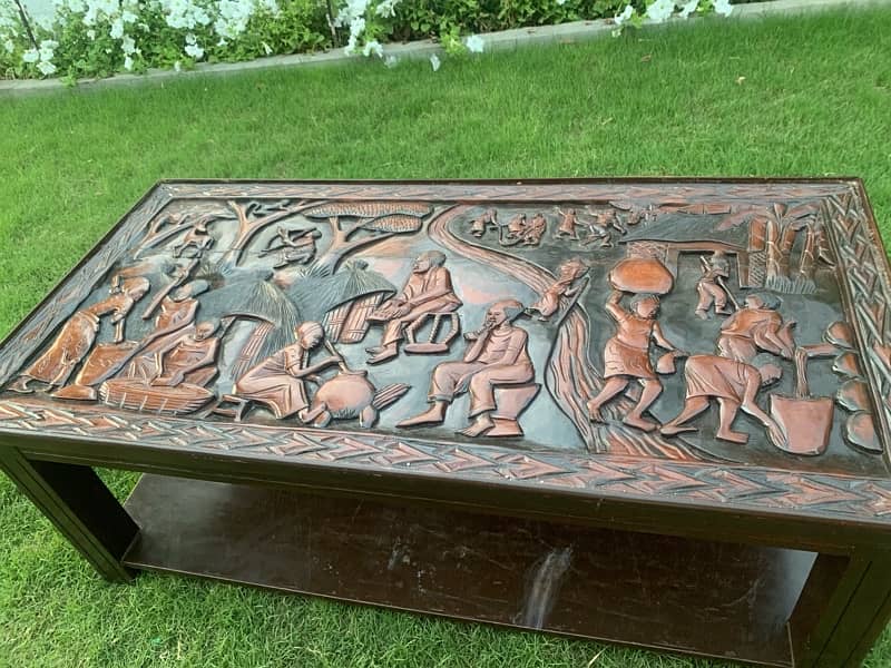 African Carved Center Table 6
