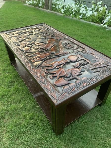 African Carved Center Table 8