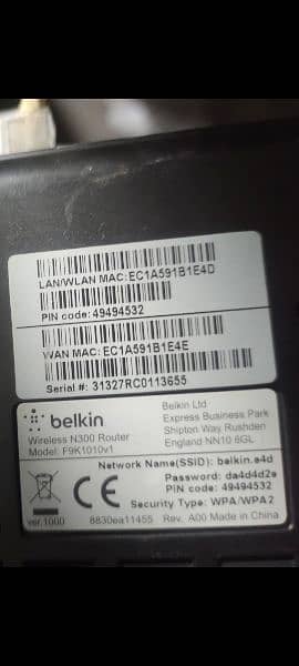 Belkin router good condition 1