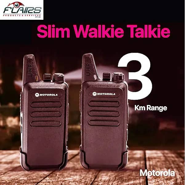 Commercial use best range Motorola C1 Slim smart walkie talkies (Pair) 0