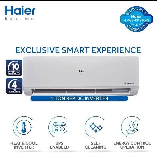 Haier 12 RFP Smart DC Inverter 1.0 TON HEAT & COOL 1