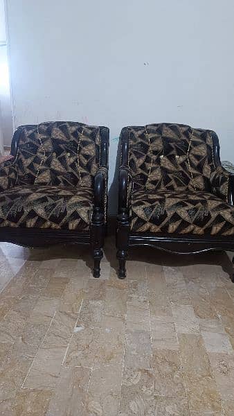 seven seater sofa set pure sheesham wood , no damage, 3