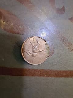 Antique coin American quarter dollar 1787