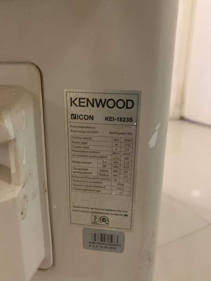 Kenwood 1.5 ton 8