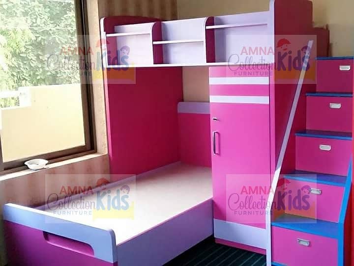 Bunk bed | Kid wooden bunker bed | Baby bed | Double bed | Triple bed 5