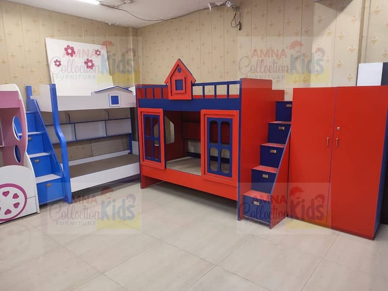 Bunk bed | Kid wooden bunker bed | Baby bed | Double bed | Triple bed 14
