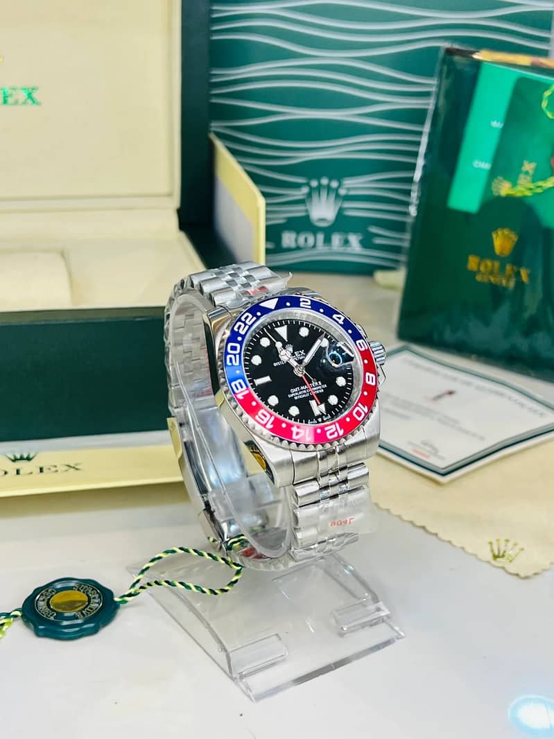 ROLEX GMT-MASTER II PEPSI BLUE AND RED BEZEL JUBILEE WATCH 4