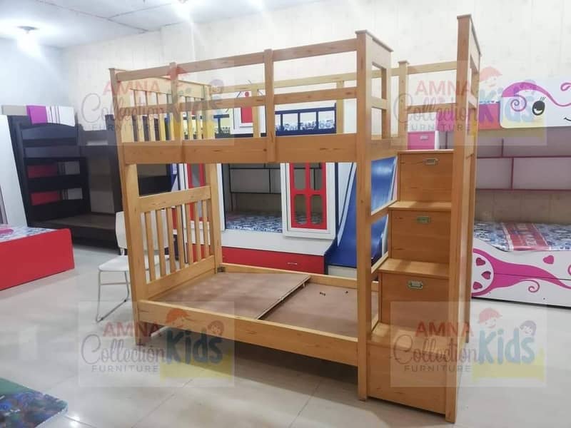 Bunk bed | Kid wooden bunker bed | Baby bed | Double bed | Triple Bed 11