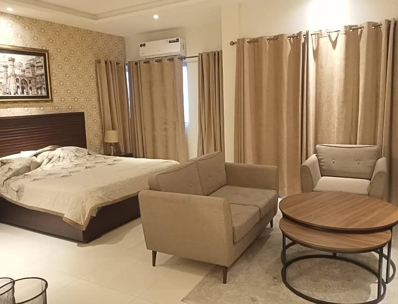 Luxury Fully Furnished Studio Apartment Available For Rent Opposite DHA Phase 4 5