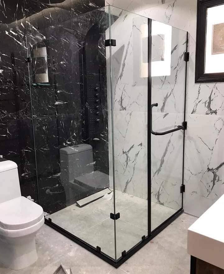 Glass Shower Cabins/Glass Partition/bath cabin/mirror work 3