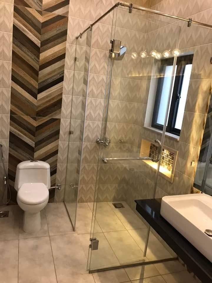 Glass Shower Cabins/Glass Partition/bath cabin/mirror work 4